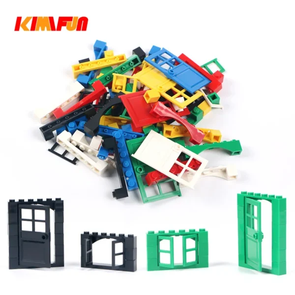 102pcs Door & Window Brick DIY House Building Blocks Bricks Toys City Architect For Child Educational compatible with Lego