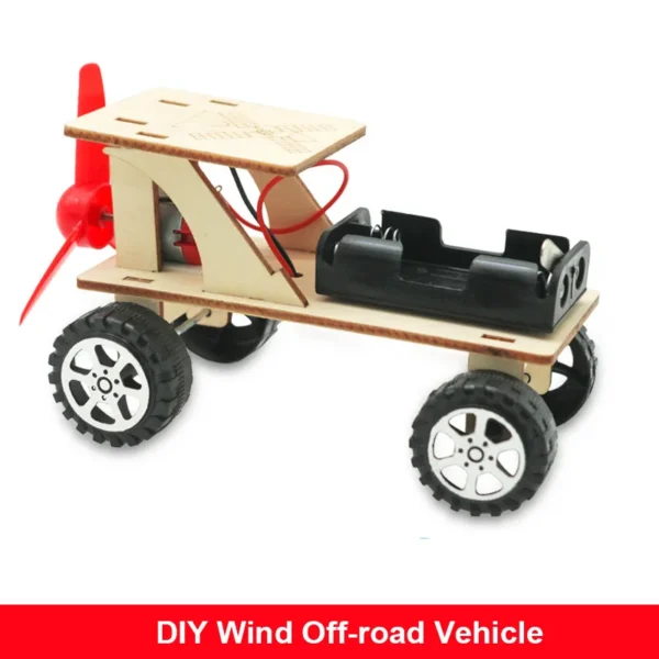 DIY Wind Off-road Vehicle Car DIY Science Experiment Kit & Education Model Toy For Children Gift Toy Project