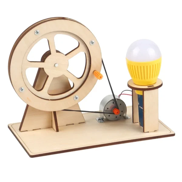 Wooden Hand Generator Kids Science Toy Funny STEM Technology Gadget Physics Kit Educational Toys for Children Learning Toy