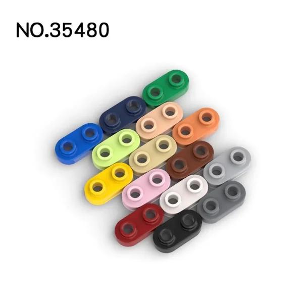 20pcsMOC 35480 Plate 1 X 2 Rounded with 2 Open Studsr for Building Blocks Parts DIY Educational Tech Parts Toys