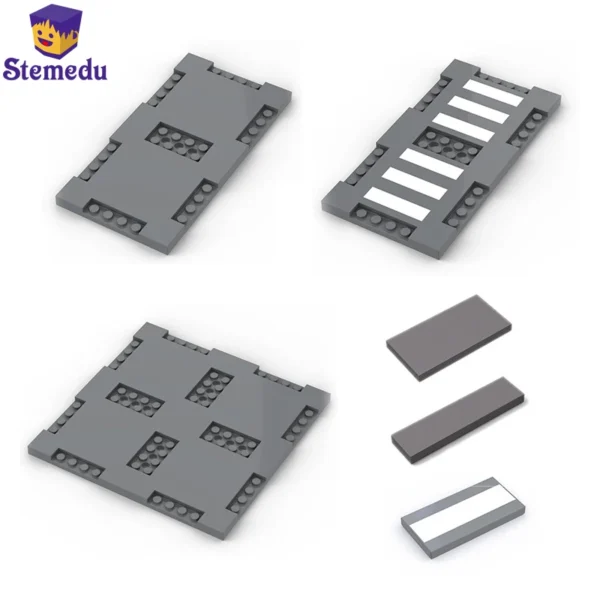 Building Blocks City Road Street Baseplate Bricks Pedestrian Crossing Base Compatible with legoeds Puzzle Toys 60301 69915 71772
