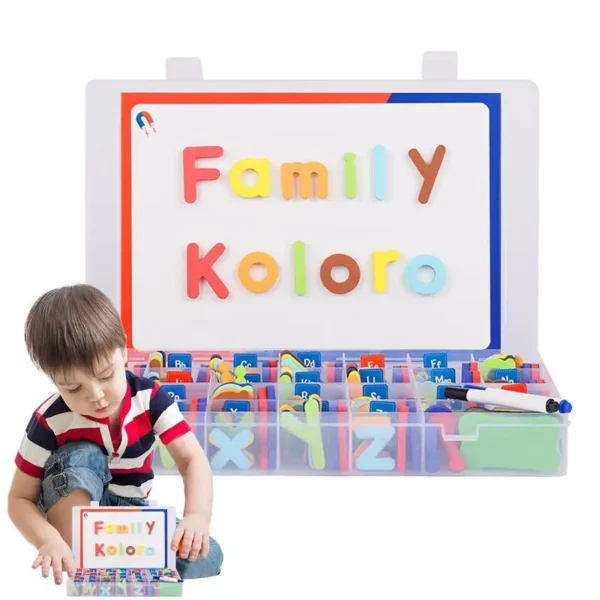 Magnetic Alphabet For Kids Colorful Uppercase Lowercase Letters For Spelling And Learning Preschool Interactive Earning