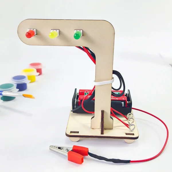Children's Handmade Technology Small Production DIY Traffic Lights Fun Invention Educational Science Toy Learning STEM Education